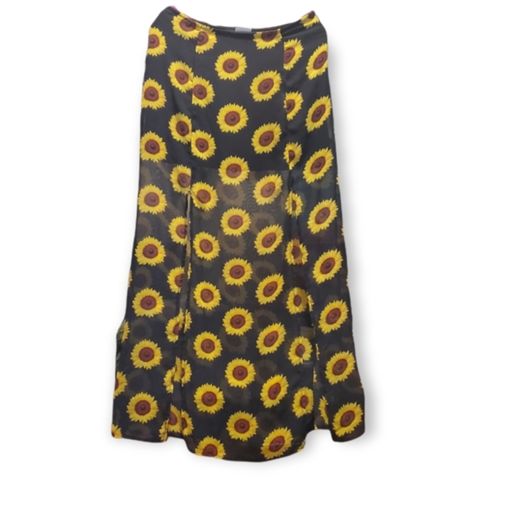 Summer Sunflower A-line Printed Skirt